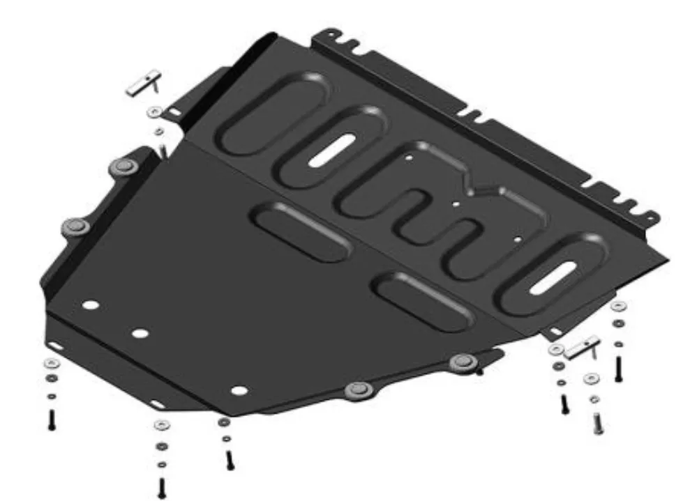 Металлическая защита двигателя и кпп Renault Fluence 2009-2018