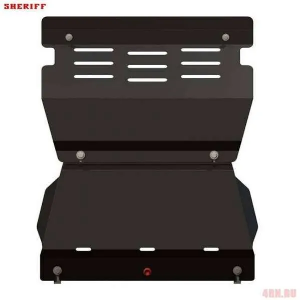 Металлическая защита радиаторов и двигателя Mitsubishi Pajero 4 2006-