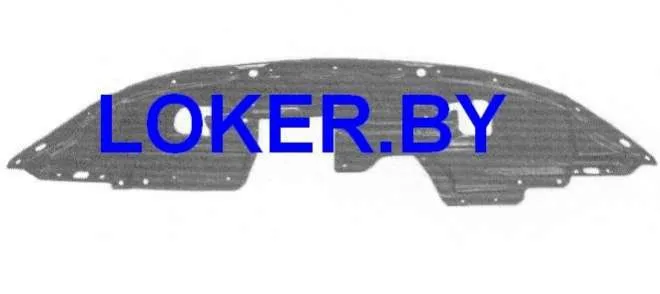 Пластиковая защита под передний бампер Mitsubishi Outlander XL 2007-2012