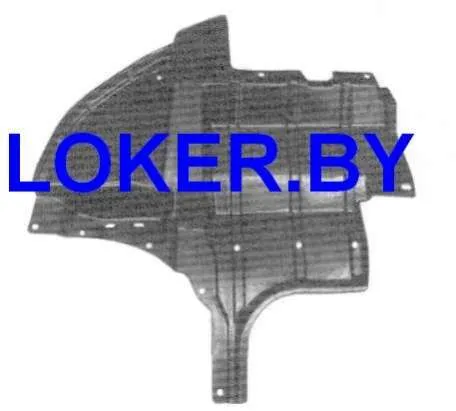 Пластиковая защита двигателя Mitsubishi Outlander 1 2002-2007 левая