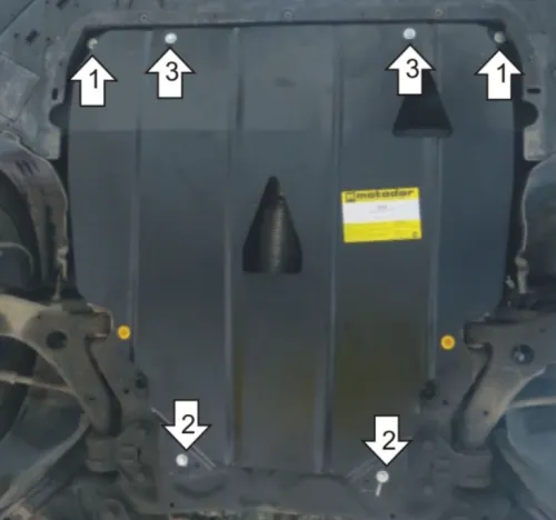 Металлическая защита двигателя Volvo V40 2 2012-2019