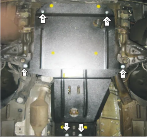 Металлическая защита двигателя и кпп Mercedes Vito W639 2003-2014