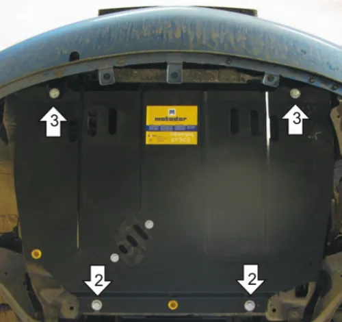 Металлическая защита двигателя и кпп Chrysler PT Cruiser 2006-2010