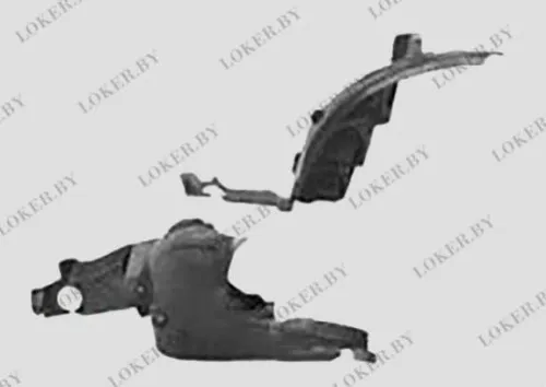 Защита крыла (подкрылок) передний левый Mercedes B W245 2005-2011 задняя часть