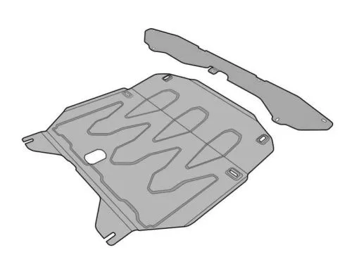 Металлическая защита двигателя и кпп Kia Sportage 4 2015-2022