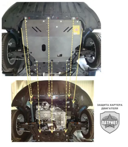 Металлическая защита двигателя и кпп Ford C-max 2 2010-2019 усиленная