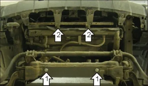 Металлическая защита двигателя Nissan Pathfinder 2005-2010