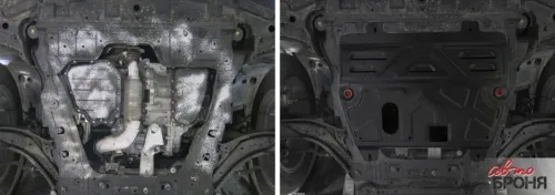 Металлическая защита двигателя и кпп Nissan Qashqai 1 2006-2013