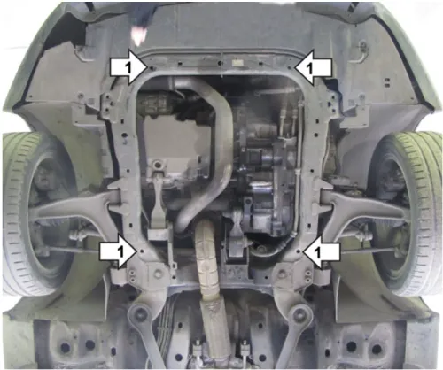Металлическая защита двигателя и кпп Saab 9-3 2 2002-2005