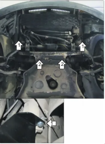 Металлическая защита двигателя и кпп BMW 7 E65/E66 2001-2008