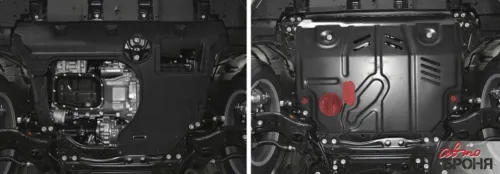 Металлическая защита двигателя и кпп Lexus NX 2014-2021