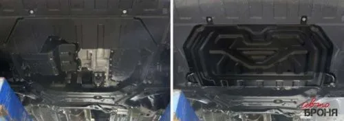 Металлическая защита двигателя и кпп Mitsubishi Outlander 3 2012-