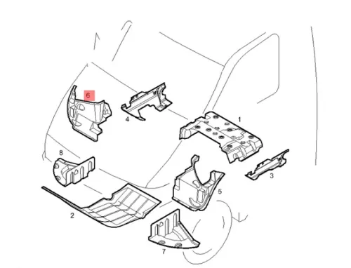 Защита крыла (подкрылок) передний правый Iveco daily 3 2000-2007 верхняя часть