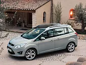 Пластиковая защита под передний бампер Ford Grand C-MAX 1 2003-2010