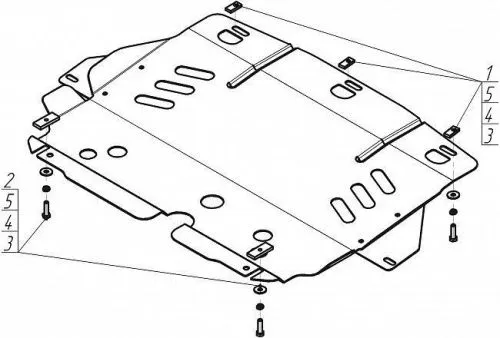 Металлическая защита двигателя Audi A2 2000-2005