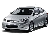 Пластиковая защита под передний бампер Hyundai Accent RB 2010-2017