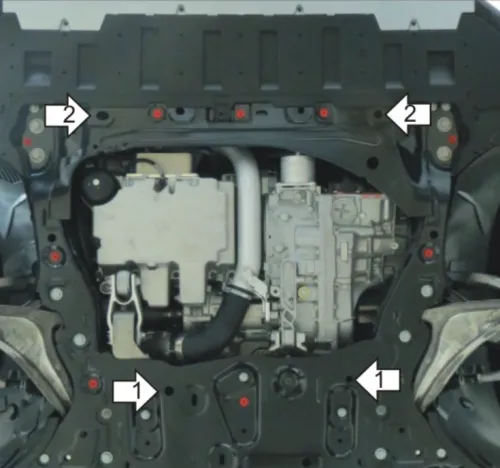 Металлическая защита двигателя и кпп Volvo V90 Cross Country 2017-2022