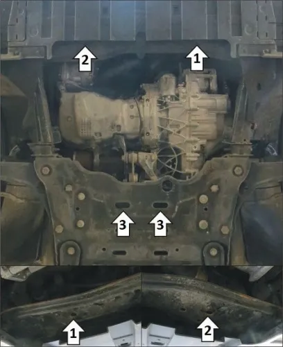 Металлическая защита двигателя и кпп Renault Talisman 2 2015-2022