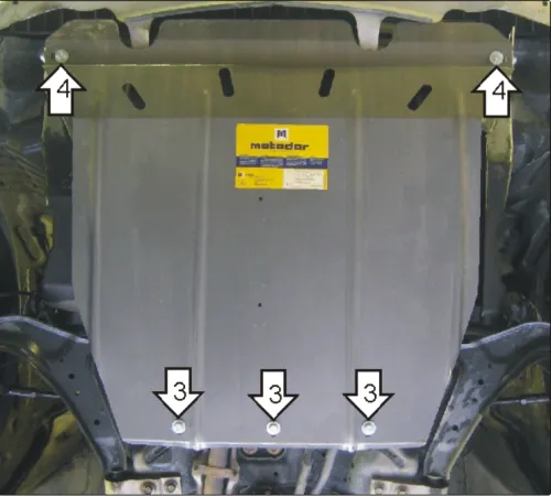 Металлическая защита двигателя и кпп Nissan Serena 1999-2005