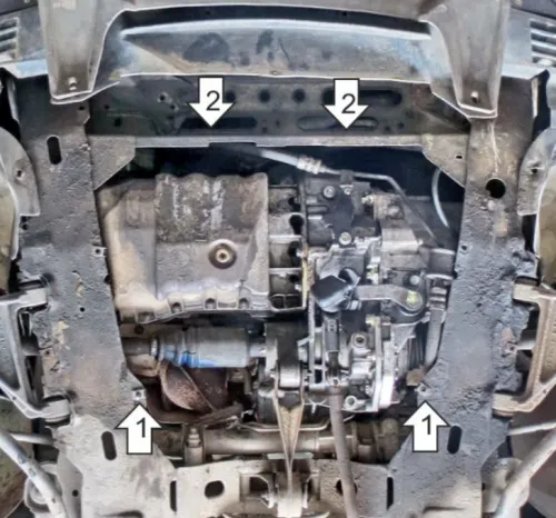 Металлическая защита двигателя и кпп Renault Megane 1 1995-2003