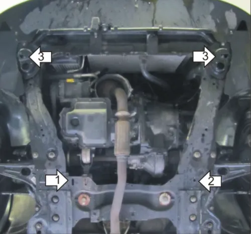 Металлическая защита двигателя и кпп Fiat Ulysse 2002-2010