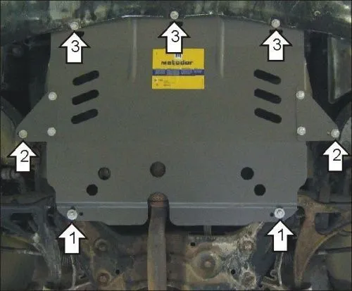 Металлическая защита двигателя Audi A2 2000-2005