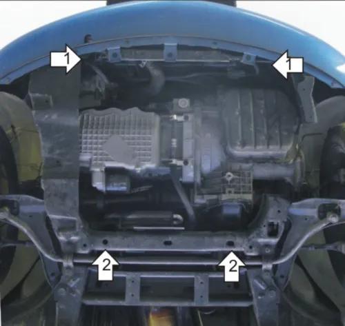 Металлическая защита двигателя и кпп Chrysler PT Cruiser 2006-2010