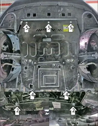 Металлическая защита двигателя и кпп Citroen C5 Aircross 2022-