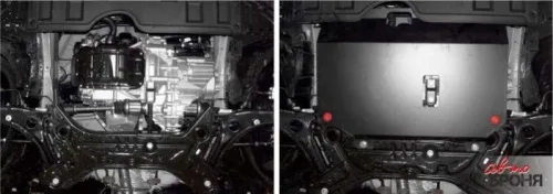 Металлическая защита двигателя и кпп Mitsubishi Colt 6 2002-2012