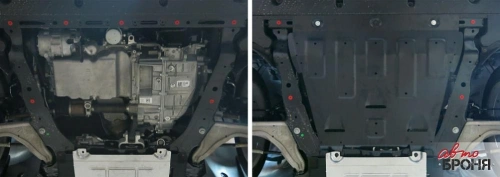 Металлическая защита двигателя и кпп Ford Mondeo 5 2014-2022